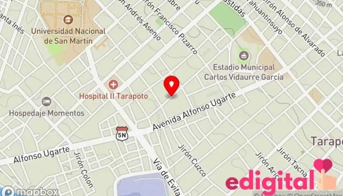 mapa de Botica Y Perfumería FarmAngel Farmacia en Tarapoto
