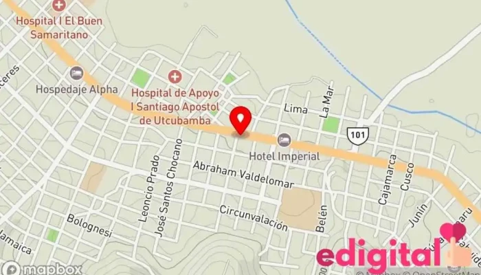 mapa de Botica Yanefarma Farmacia en Bagua Grande