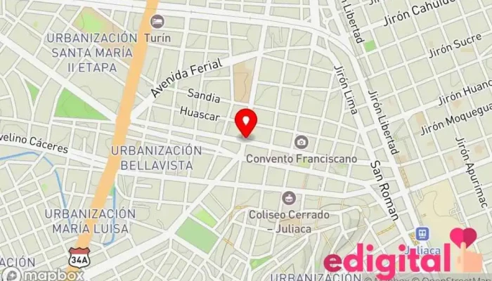 mapa de Botica Yapufarma Farmacia en Juliaca