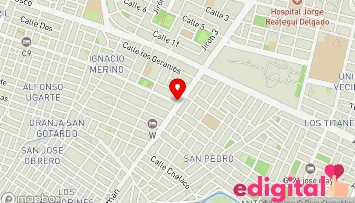 mapa de Boticas Amistad Farmacia en Piura