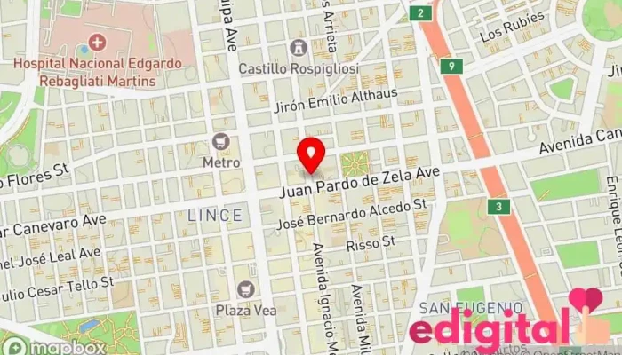 mapa de Boticas Arcángel Farmacia en Lince