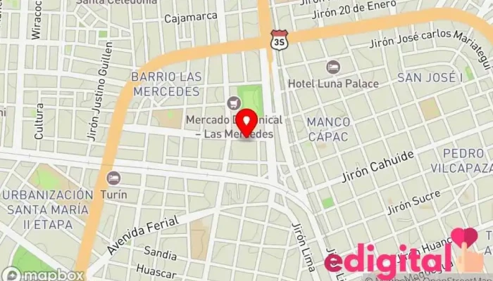 mapa de Boticas FANOME Farmacia en Juliaca