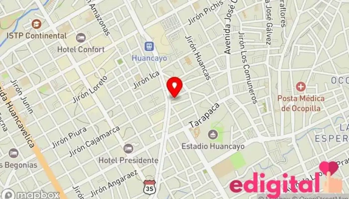 mapa de BOTICAS FARMA ALERTA Farmacia en Huancayo