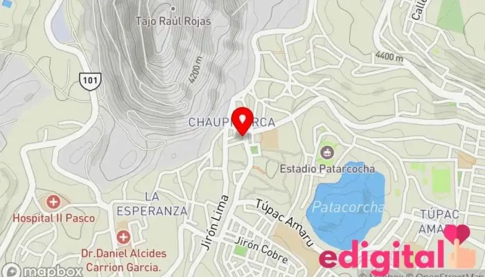 mapa de Boticas farma real Farmacia en Cerro De Pasco