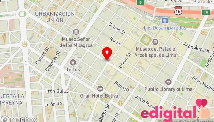mapa de Boticas Farmacenter Farmacia en Lima