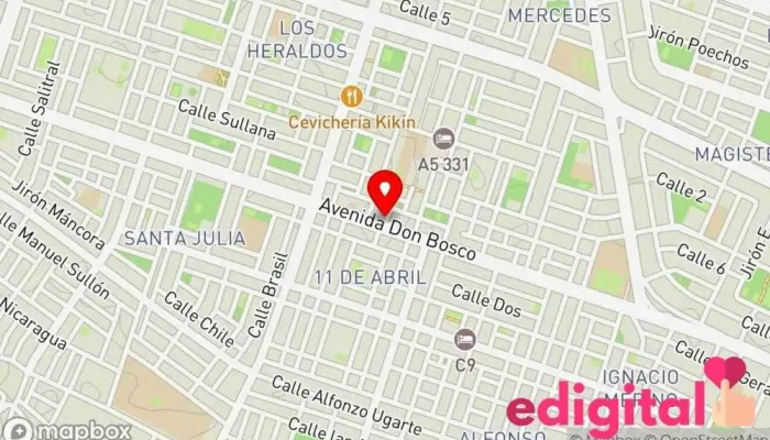 mapa de Boticas Felicidad Farmacia en Piura