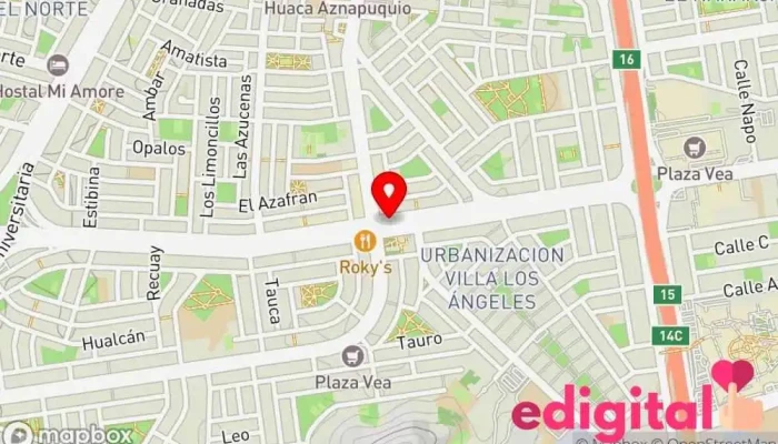 mapa de Boticas homeopatíca Farmacia en Los Olivos