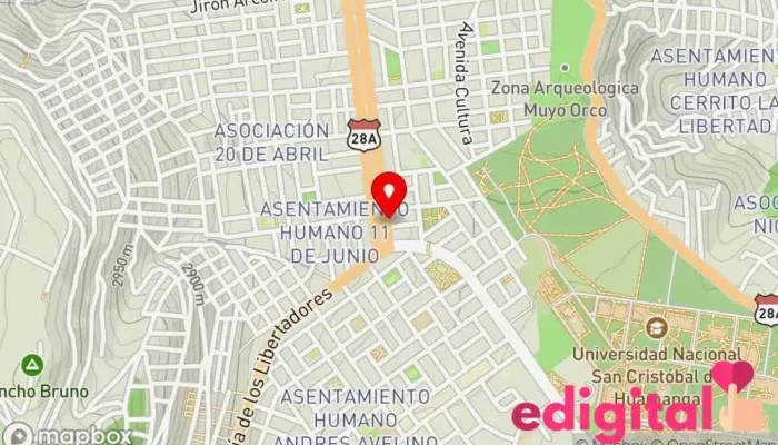 mapa de Boticas ja Farmacia en Ayacucho