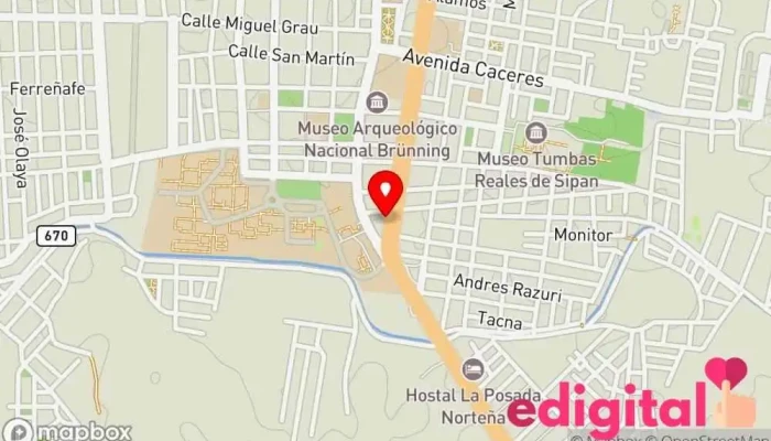 mapa de Boticas Katerinfarma Farmacia en Lambayeque