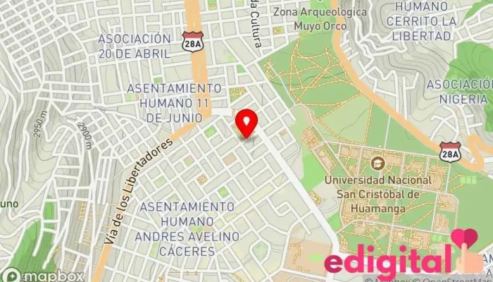 mapa de Boticas Ksl Farmacia en Ayacucho