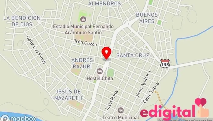 mapa de Boticas Mi Jesús Farmacia en Tambo Grande