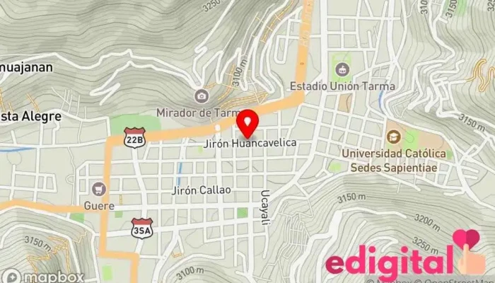 mapa de BOTICAS MIAFARMA Farmacia en Tarma