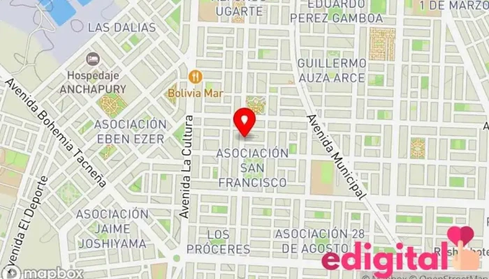 mapa de Boticas Ortomedic's Farmacia en Tacna
