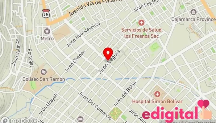 mapa de Boticas Salud Center Farmacia en Cajamarca