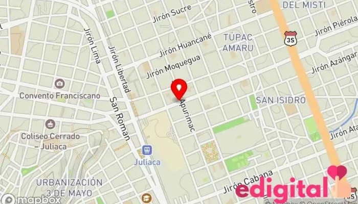 mapa de Boticas Vidafarma Farmacia en Juliaca