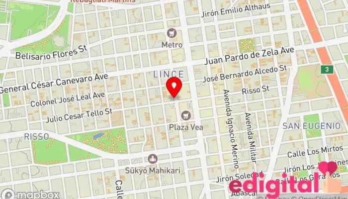 mapa de Boticas y Salud - Arenales Farmacia en Lince
