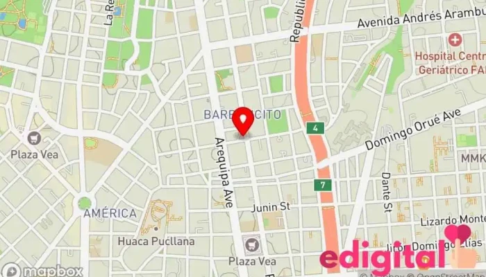 mapa de Boticas y Salud - Petit Thouars Farmacia en Miraflores