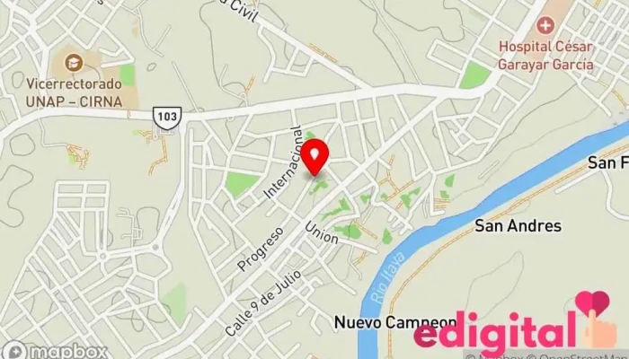 mapa de Centro Médico Mi Botica Farmacia en Iquitos