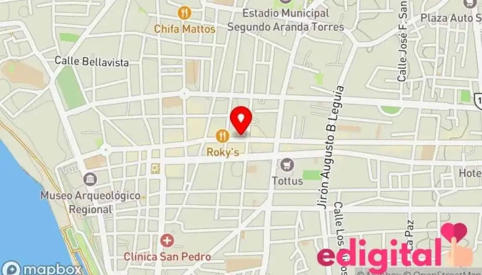 mapa de Centro Médico San Gerónimo - Huacho Farmacia en Huacho