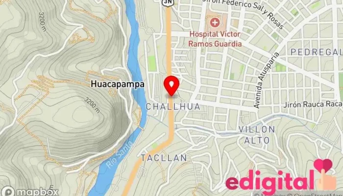 mapa de Challhua  en Huaraz