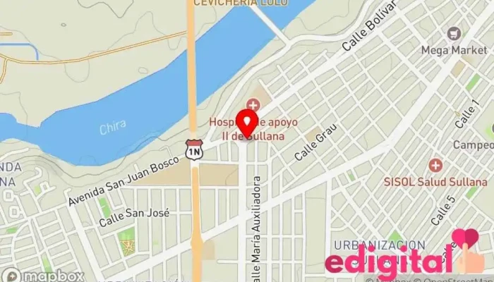 mapa de Clinica Olguin Médico en Sullana