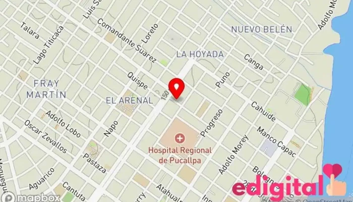 mapa de Colegio Químico Farmacéutico de Ucayali Farmacia en Pucallpa