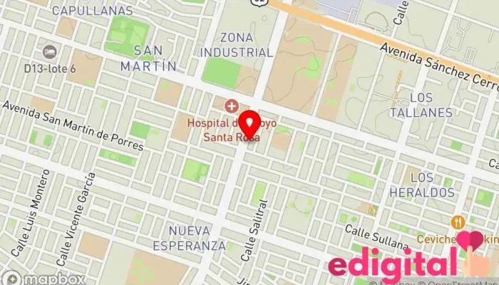 mapa de Comodidad & Confort Farmacia en Piura