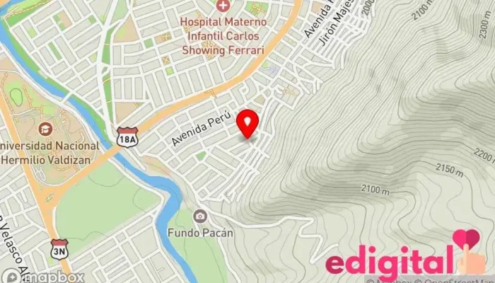mapa de CZG Tienda de comestibles, periódicos y medicamentos, Farmacia en Amarilis
