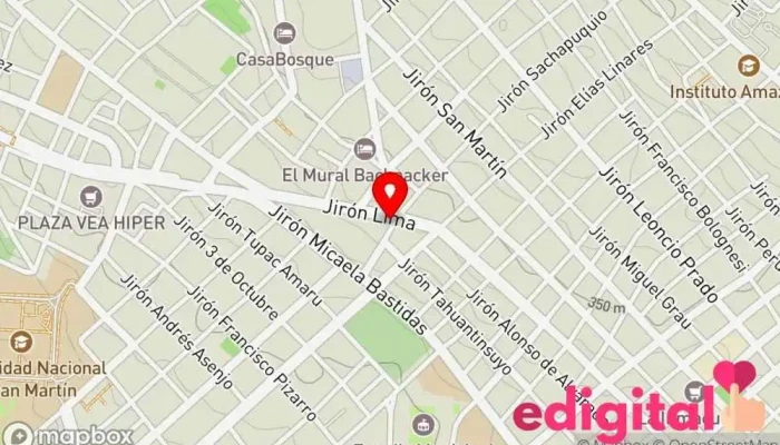 mapa de DIAZFARMA Tienda de comestibles, periódicos y medicamentos en Tarapoto