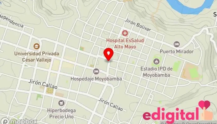 mapa de Droguería San Martín  en Moyobamba