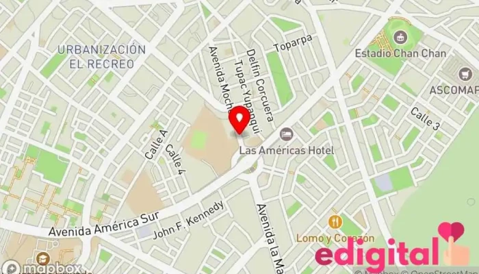 mapa de DROGUERIA VMG Farmacia, Tienda de material sanitario en Trujillo