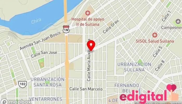 mapa de Econofarma Del Norte Farmacia en Sullana