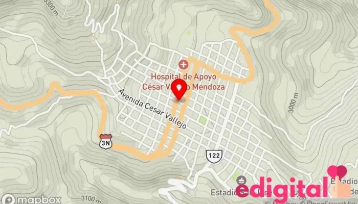 mapa de Elifarma Botica Y Perfumeía Farmacia en Santiago de Chuco