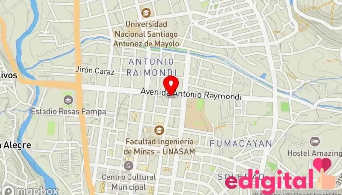 mapa de Empresa 14 - Terminal Huaraz  en Huaraz