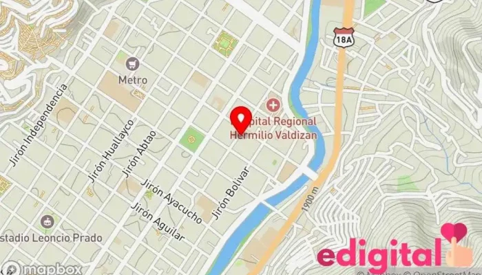 mapa de ETPOSA Estación de autobuses en Huánuco 10001