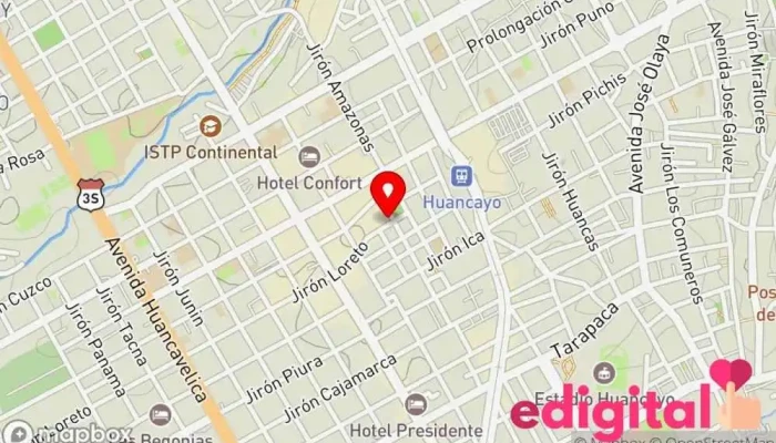 mapa de Farmaben Farmacia en Huancayo