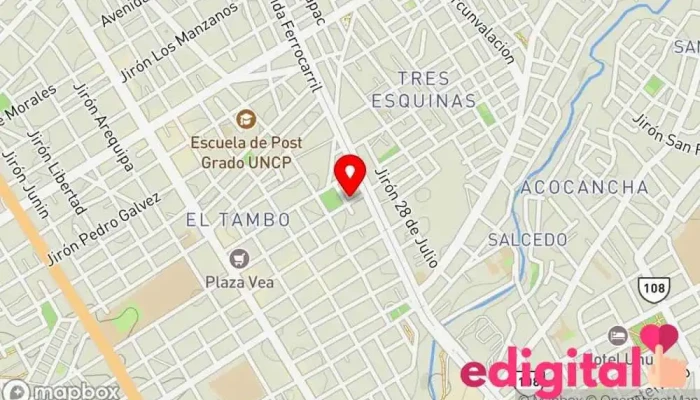 mapa de Farmacia Andina Farmacia en Huancayo