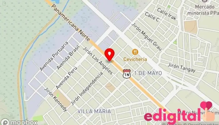 mapa de Farmacia Bazán Farmacia en Chimbote