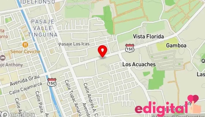mapa de Farmacia CLEMENT Farmacia, Farmacia homeopática en Ica
