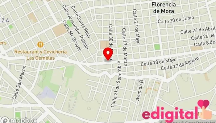 mapa de Farmacia del Pueblo Farmacia en Florencia de Mora