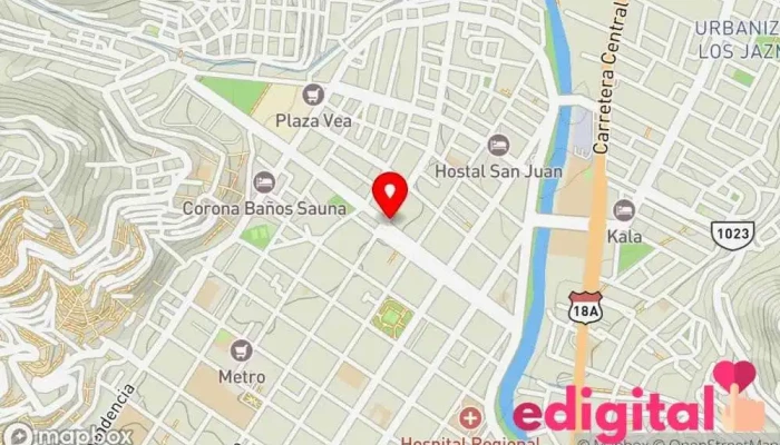mapa de Farmacia Durand Farmacia en Huánuco