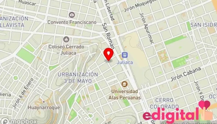 mapa de FARMACIA EDMAPHARMA Farmacia en Juliaca