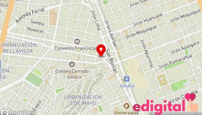 mapa de Farmacia Las Americas Farmacia en Juliaca