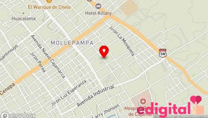 mapa de Farmacia Madre Purísima Farmacia en Cajamarca