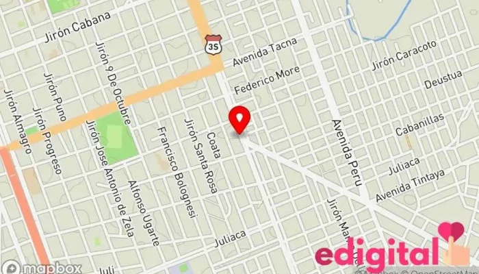 mapa de FARMACIA MEDICFARMA Farmacia en Juliaca