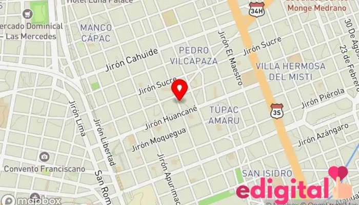 mapa de Farmacia Novafar J&G Farmacia en Juliaca