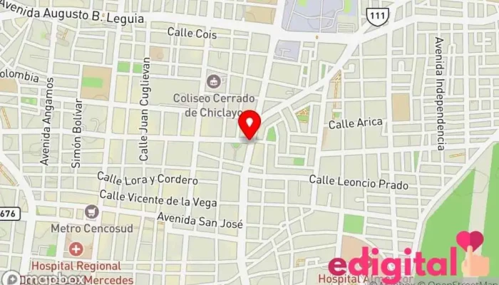 mapa de Farmacia Santo Domingo Farmacia en Chiclayo