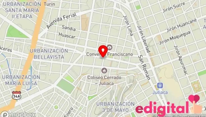 mapa de Farmacia Santo Remedio Farmacia en Juliaca