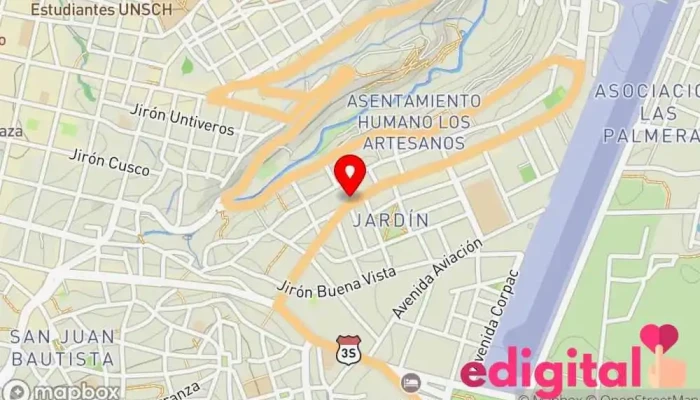 mapa de Farmacia universo Hotel en Ayacucho