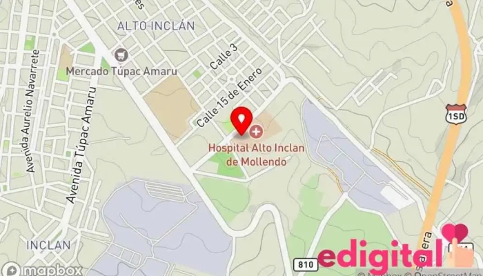 mapa de Gerencia Regional RED DE SALUD ISLAY Oficinas de empresa en Mollendo